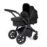 Ickle Bubba Stomp Luxe 9 Piece Pram Bundle - Black/Midnight/Black