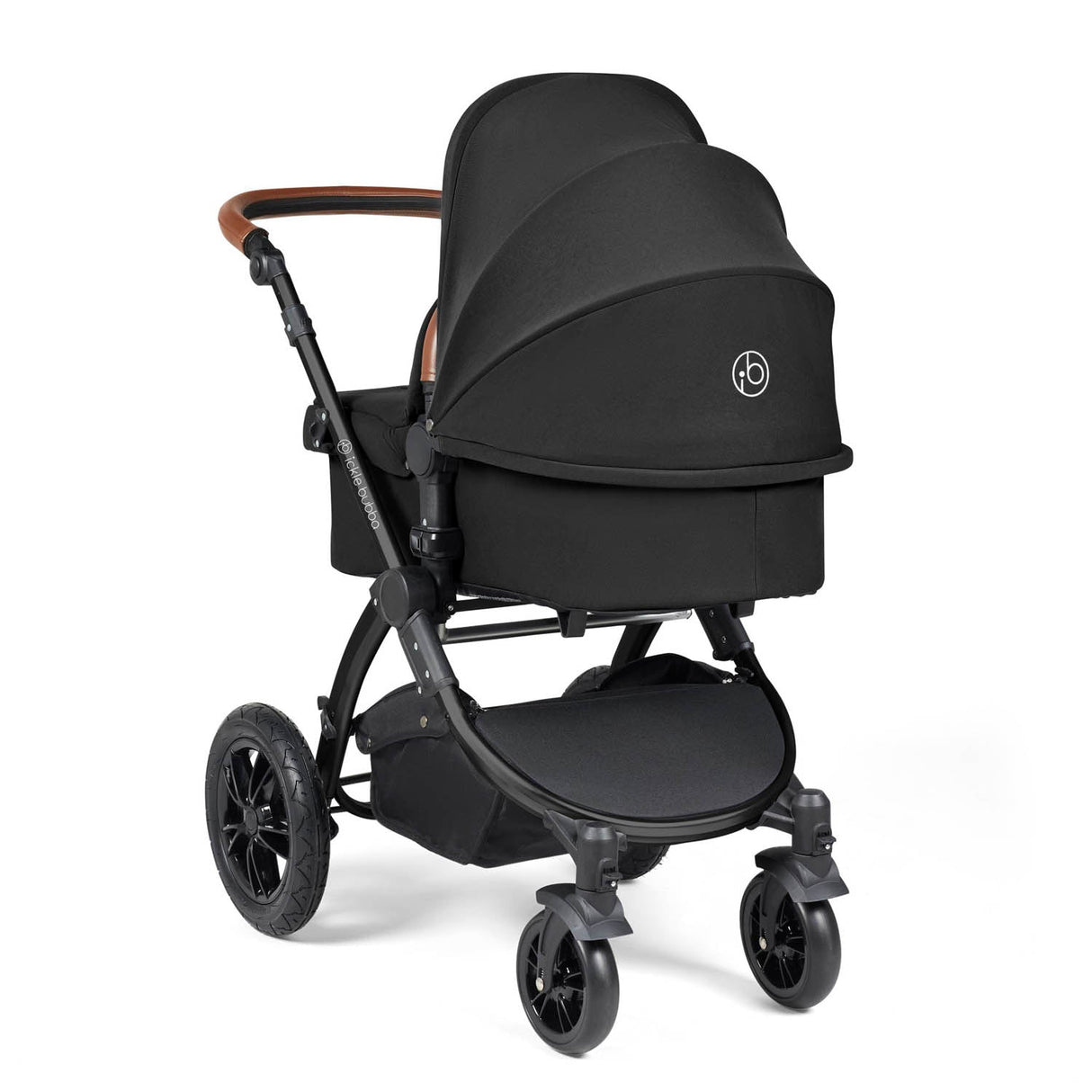 Ickle Bubba Stomp Luxe 9 Piece Pram Bundle - Black/Midnight/Tan