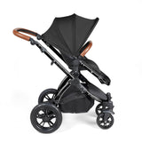 Ickle Bubba Stomp Luxe 9 Piece Pram Bundle - Black/Midnight/Tan