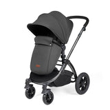 Ickle Bubba Stomp Luxe 9 Piece Pram Bundle - Black/Charcoal Grey/Black