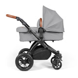Ickle Bubba Stomp Luxe 9 Piece Pram Bundle - Black/Pearl Grey/Tan