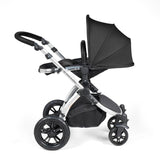 Ickle Bubba Stomp Luxe 9 Piece Pram Bundle - Silver/Midnight/Black
