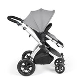 Ickle Bubba Stomp Luxe 9 Piece Pram Bundle - Silver/Pearl Grey/Black
