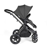 Ickle Bubba Stomp Luxe 12 Piece Travel System with i-Size Stratus Car Seat & Base - Black/Charcoal Grey/Black