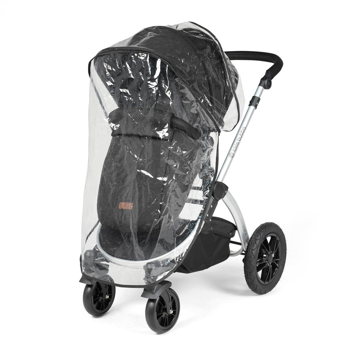 Ickle Bubba Stomp Luxe 12 Piece Travel System with i-Size Stratus Car Seat & Base - Silver/Midnight/Black