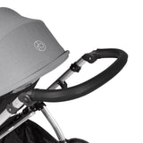 Ickle Bubba Stomp Luxe 12 Piece Travel System with i-Size Stratus Car Seat & Base - Silver/Pearl Grey/Black