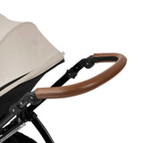 Ickle Bubba Stomp Luxe 12 Piece Travel System with i-Size Nimbus Car Seat & Spin Base - Black/Stone/Tan