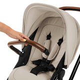 Ickle Bubba Stomp Luxe 12 Piece Travel System with i-Size Nimbus Car Seat & Spin Base - Black/Stone/Tan