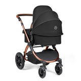 Ickle Bubba Stomp Luxe 12 Piece Travel System with i-Size Nimbus Car Seat & Spin Base - Bronze/Midnight/Tan