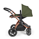 Ickle Bubba Stomp Luxe 12 Piece Travel System with i-Size Nimbus Car Seat & Spin Base - Bronze/Woodland/Black