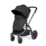 Ickle Bubba Stomp Luxe 12 Piece Travel System with i-Size Nimbus Car Seat & Spin Base - Black/Midnight/Black