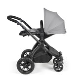 Ickle Bubba Stomp Luxe 12 Piece Travel System with i-Size Nimbus Car Seat & Spin Base - Black/Pearl Grey/Black
