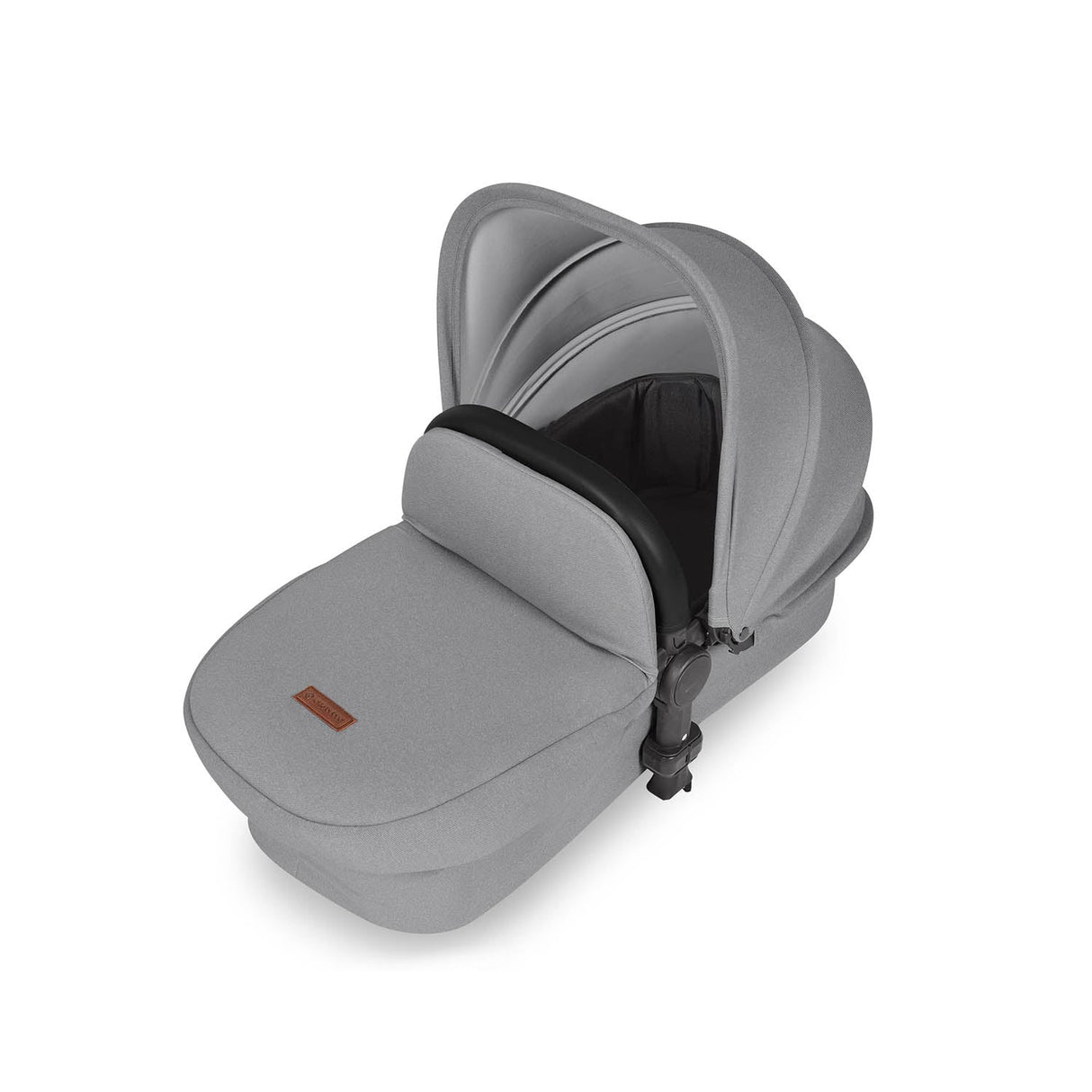 Ickle Bubba Stomp Luxe 12 Piece Travel System with i-Size Nimbus Car Seat & Spin Base - Silver/Pearl Grey/Black