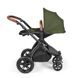 Ickle Bubba Stomp Luxe 12 Piece Travel System with Maxi-Cosi Cabriofix i-Size & Base - Black/Woodland/Tan