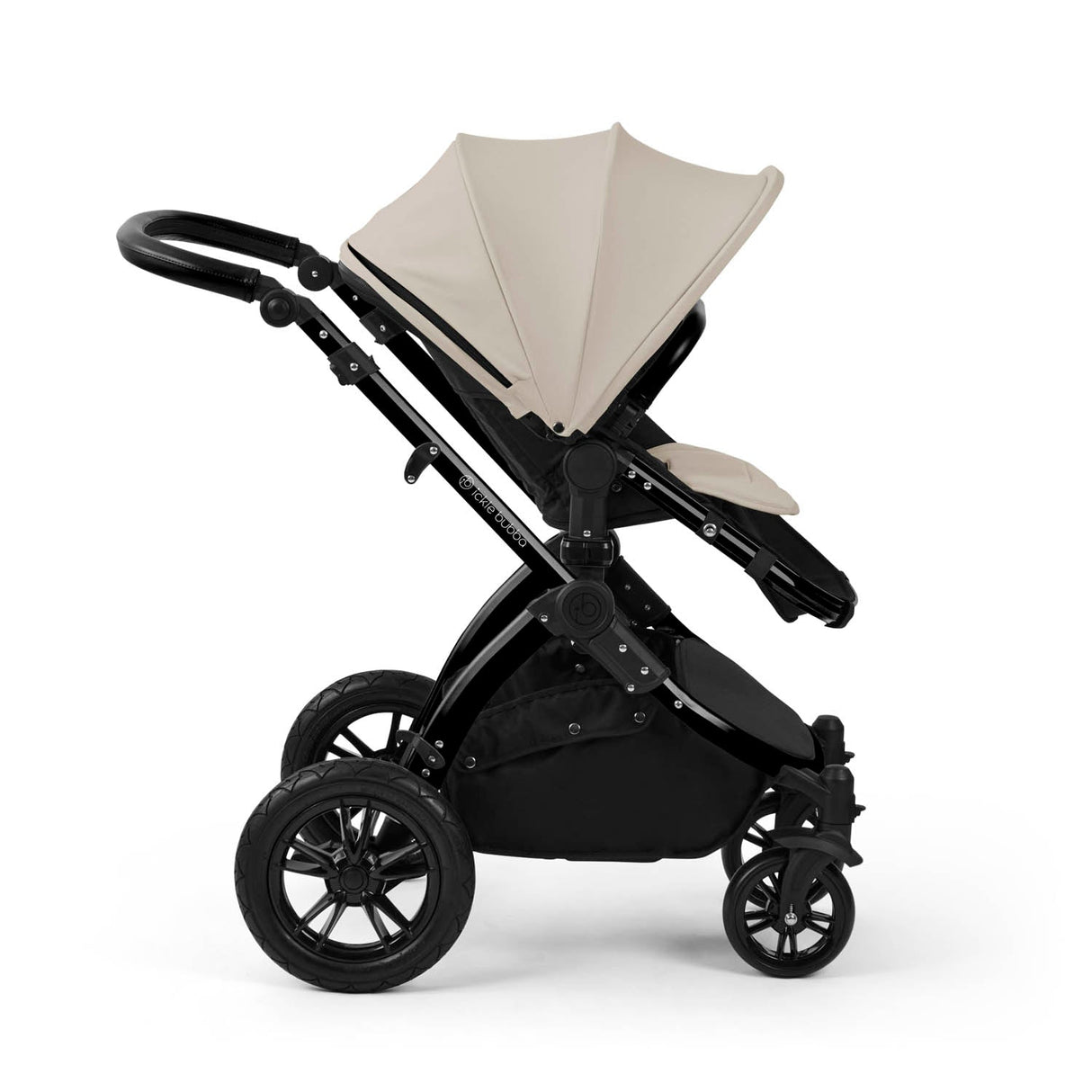 Ickle Bubba Stomp Luxe 12 Piece Travel System with Maxi-Cosi Cabriofix i-Size & Base - Black/Stone/Black
