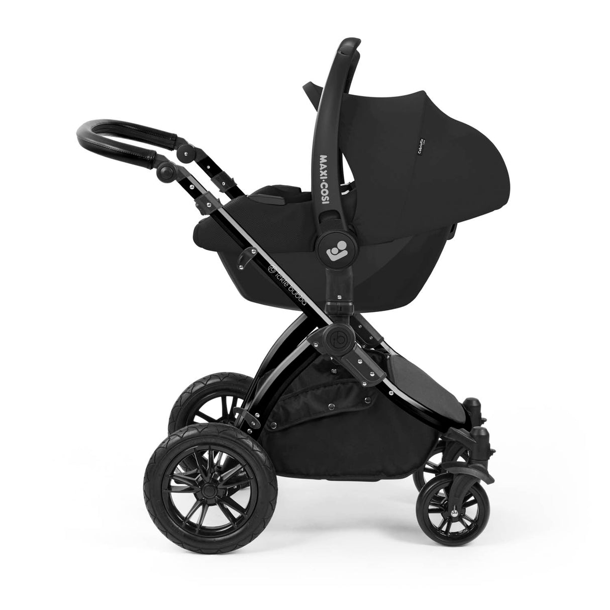 Ickle Bubba Stomp Luxe 12 Piece Travel System with Maxi-Cosi Cabriofix i-Size & Base - Black/Stone/Black