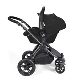 Ickle Bubba Stomp Luxe 12 Piece Travel System with Maxi-Cosi Cabriofix i-Size & Base - Black/Charcoal Grey/Black
