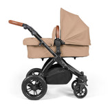 Ickle Bubba Stomp Luxe 12 Piece Travel System with Maxi-Cosi Cabriofix i-Size & Base - Black/Desert/Tan