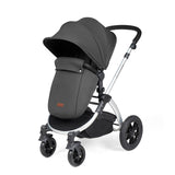 Ickle Bubba Stomp Luxe 12 Piece Travel System with Maxi-Cosi Cabriofix i-Size & Base - Silver/Charcoal Grey/Black