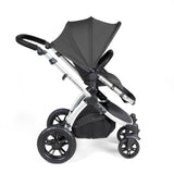 Ickle Bubba Stomp Luxe 12 Piece Travel System with Maxi-Cosi Cabriofix i-Size & Base - Silver/Charcoal Grey/Black