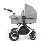 Ickle Bubba Stomp Luxe 12 Piece Travel System with Maxi-Cosi Cabriofix i-Size & Base - Silver/Pearl Grey/Tan