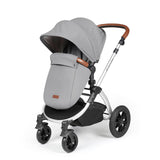 Ickle Bubba Stomp Luxe 12 Piece Travel System with Maxi-Cosi Cabriofix i-Size & Base - Silver/Pearl Grey/Tan