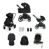 Ickle Bubba Altima 12 Piece Travel System with i-Size Nimbus Car Seat & Spin Base - Black