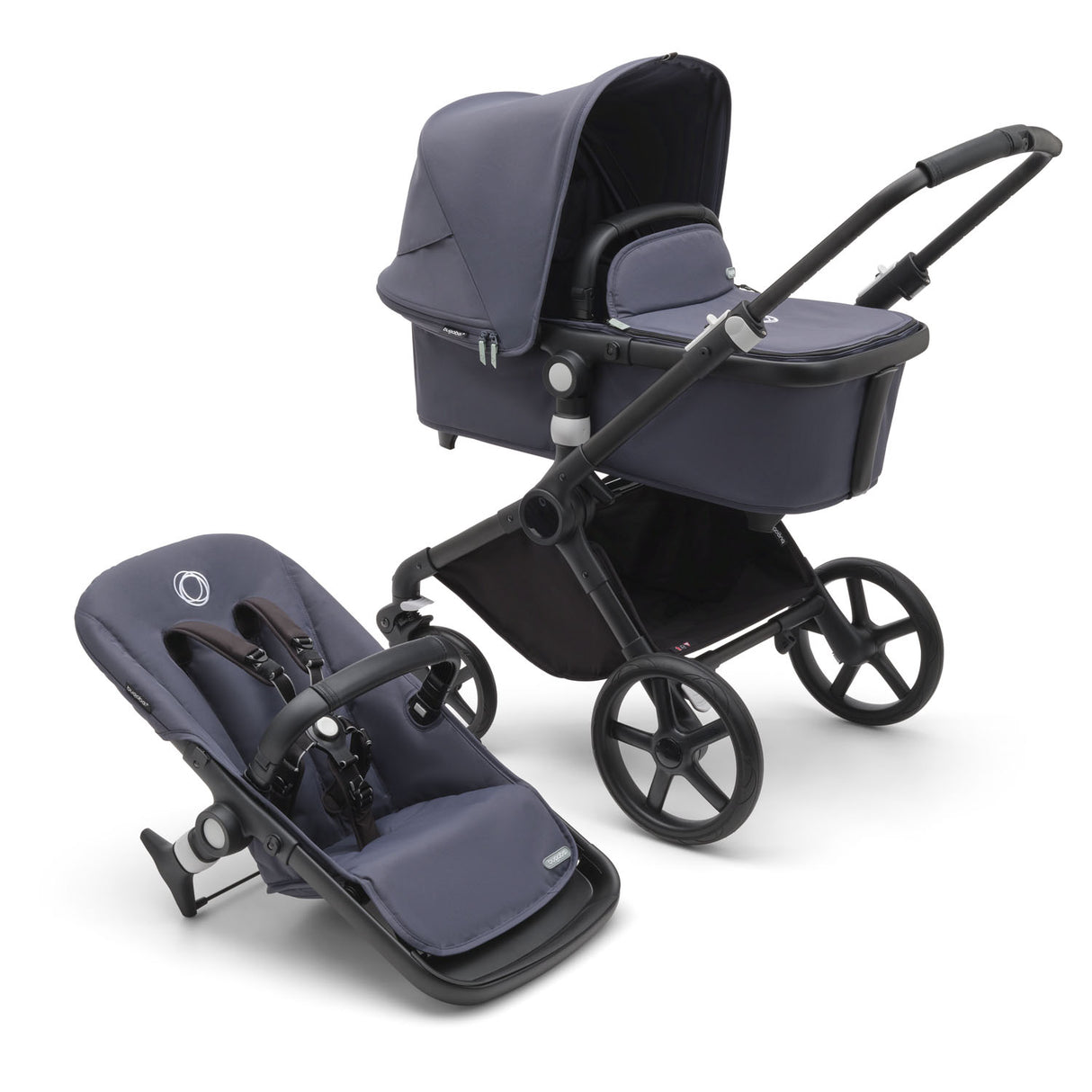 Bugaboo Fox Cub All Terrain Stroller + FREE Turtle Air - Stormy Blue