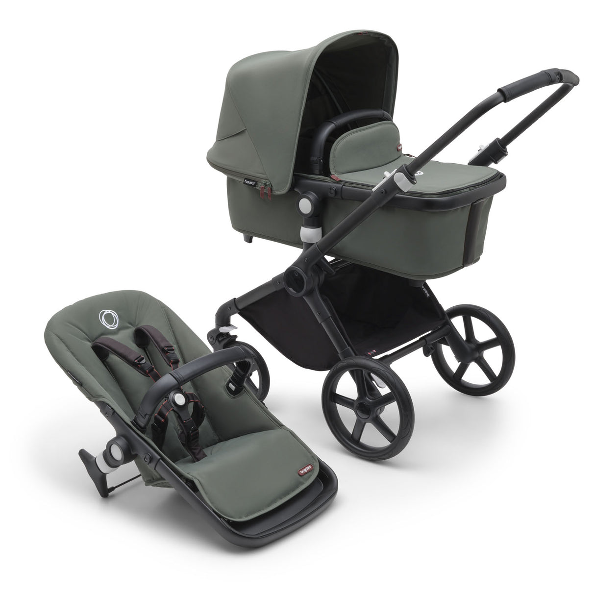 Bugaboo Fox Cub All Terrain Stroller + FREE Turtle Air - Forest Green