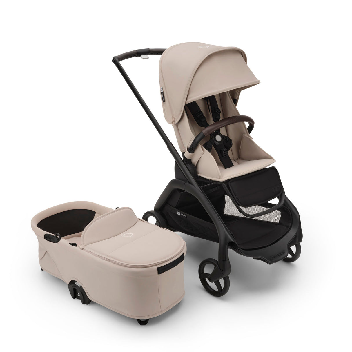 Bugaboo Dragonfly Travel System with Maxi-Cosi Pebble 360 - Black/Desert Taupe