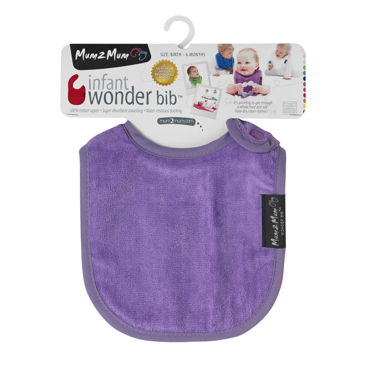 Mum 2 Mum Infant Wonder Bib - Purple