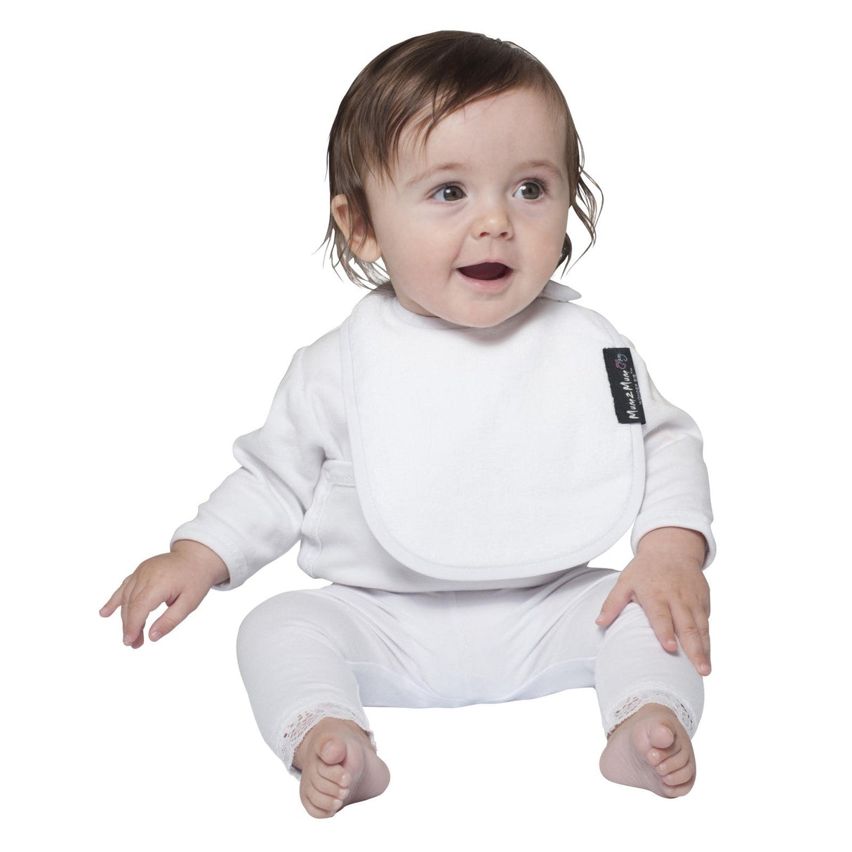 Mum 2 Mum Infant Wonder Bib - White
