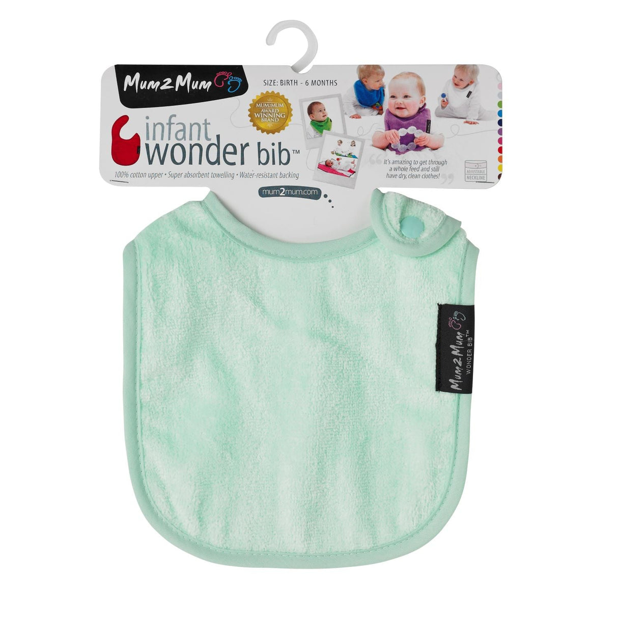 Mum 2 Mum Infant Wonder Bib - Mint Green