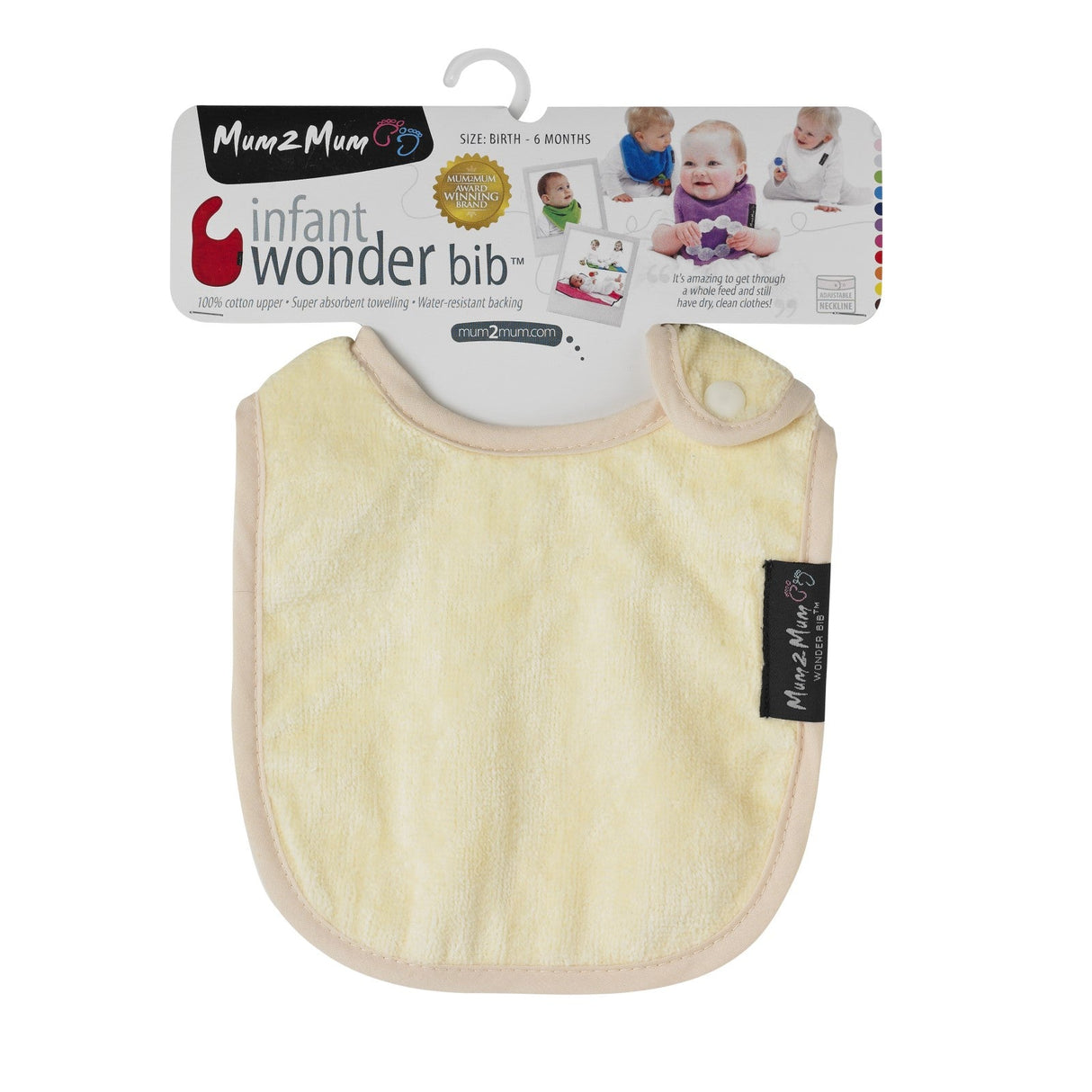 Mum 2 Mum Infant Wonder Bib - Lemon Yellow