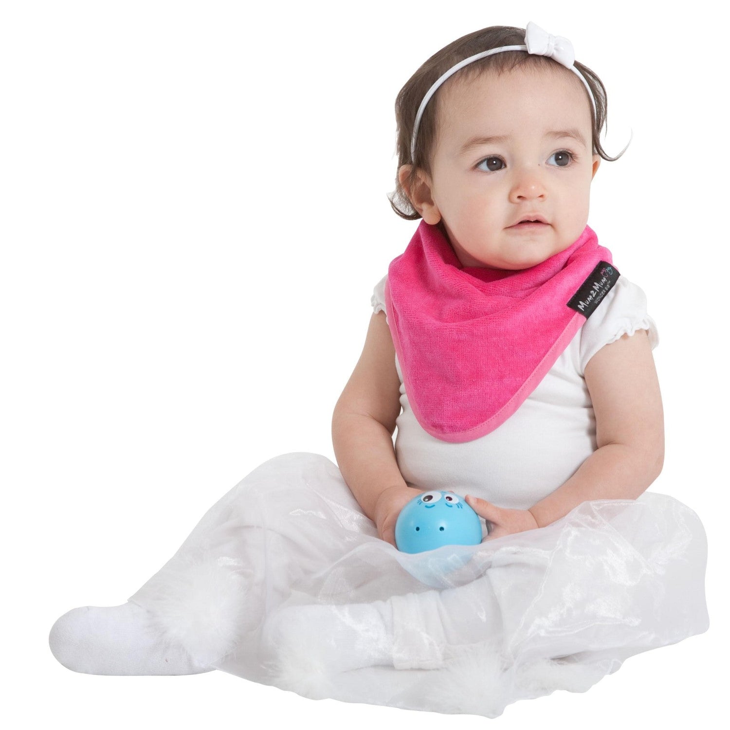Mum 2 Mum Bandana Style Wonder Bib - Cerise Pink