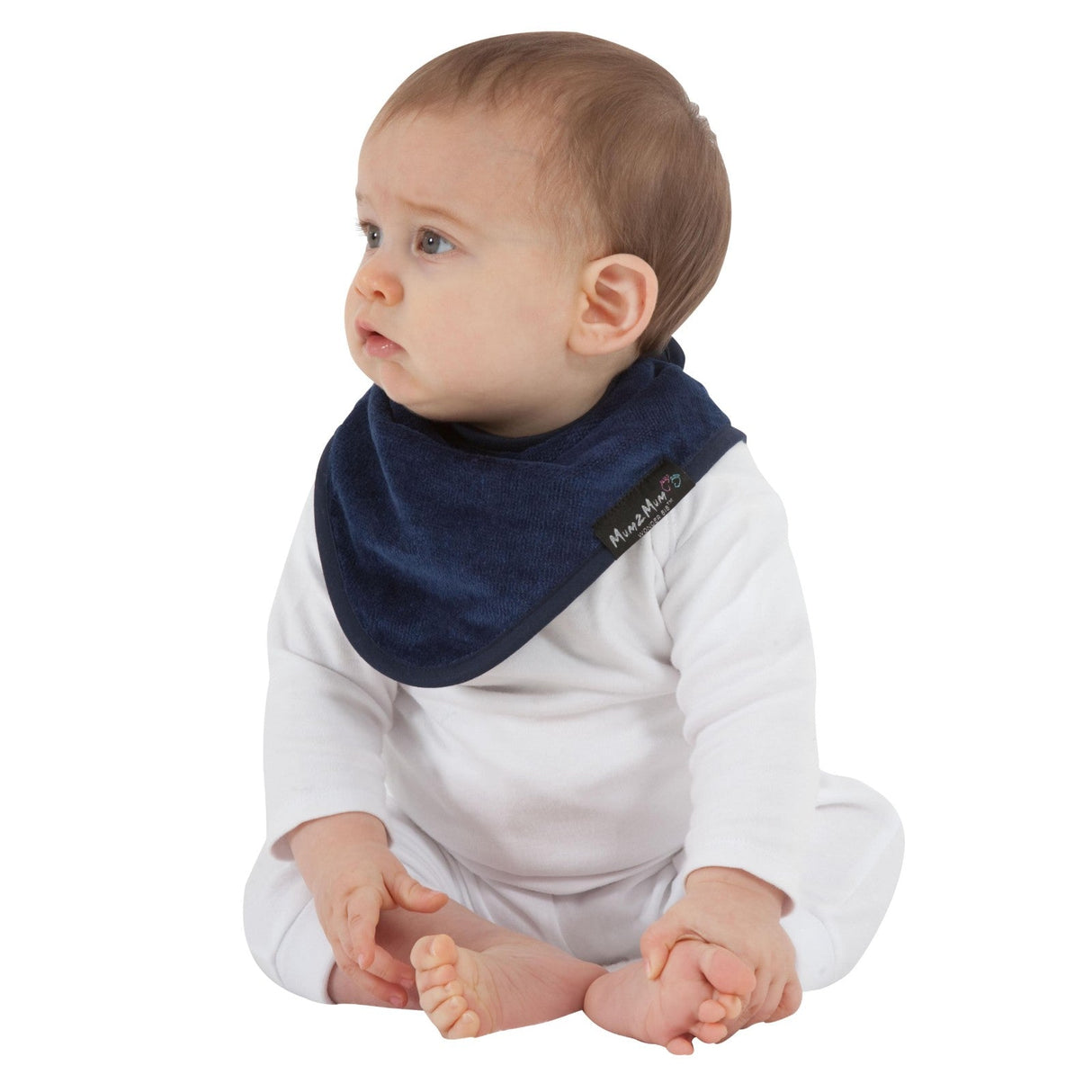 Mum 2 Mum Bandana Style Wonder Bib - Navy Blue