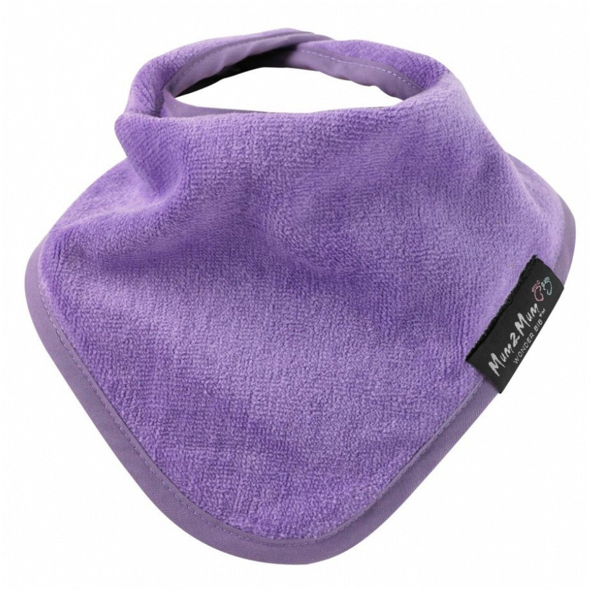 Mum 2 Mum Bandana Style Wonder Bib - Purple