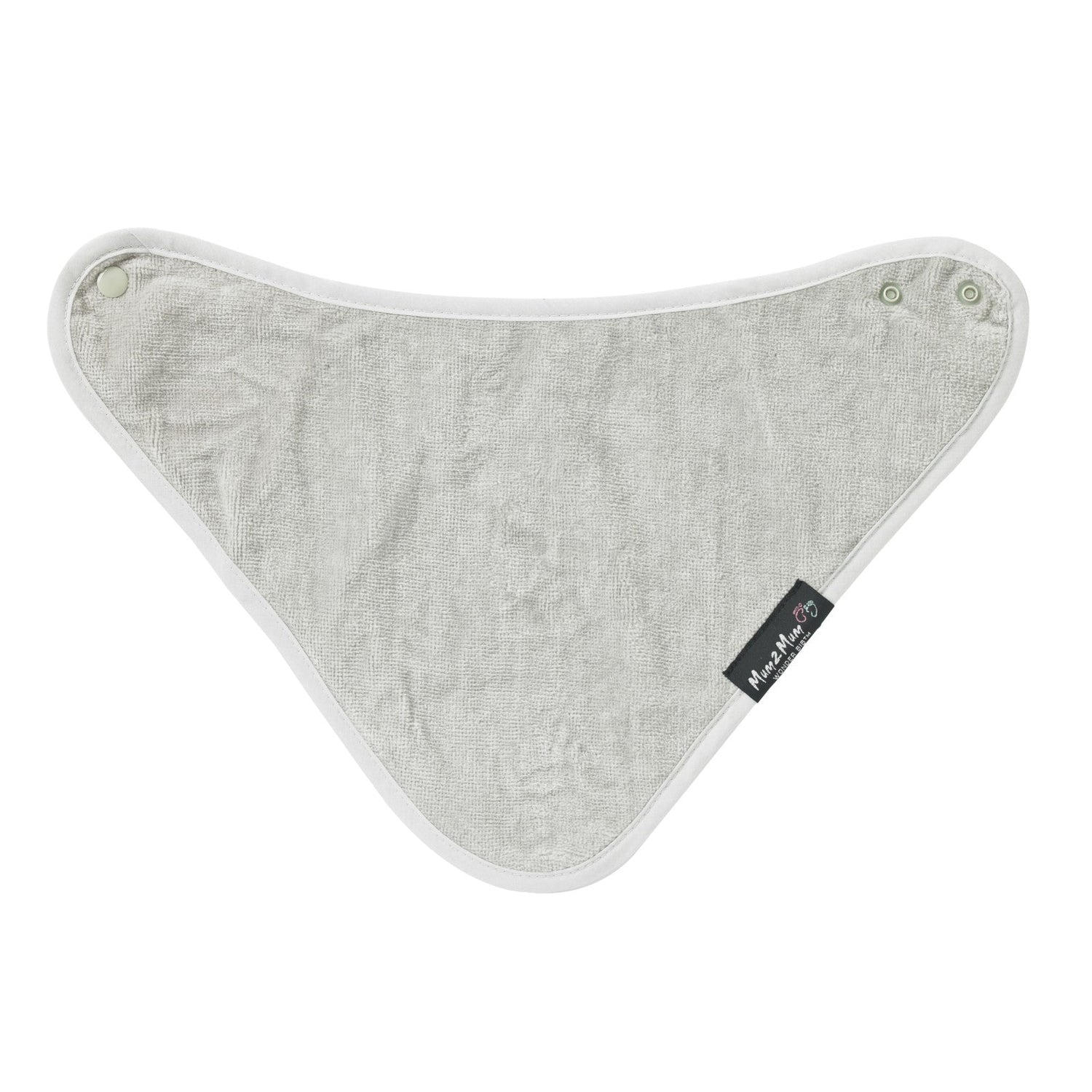 Mum 2 Mum Bandana Style Wonder Bib - Stone Grey
