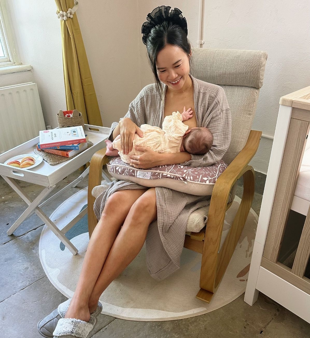 Mini Moon Feeding Pillow - Rosehip