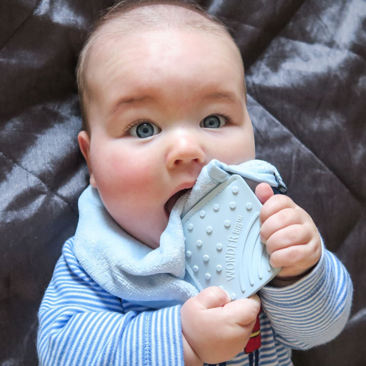 Mum 2 Mum Teething Bandana Wonder Bib - Baby Blue