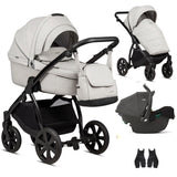 Noordi Fjordi V1 Leather 3in1 with Joie i-Snug 2 Car Seat, Cloud
