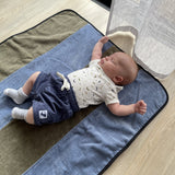 Mum 2 Mum Changing Mat / Playmat - Denim Blue & Olive Green