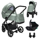 Noordi Fjordi V2 Leather - 3in1 Travel System with Travel Carrier i-Size Car Seat