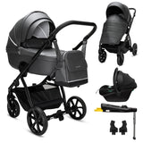 Noordi Fjordi V2 Leather - 3in1 Travel System with Terra i-Size Car Seat