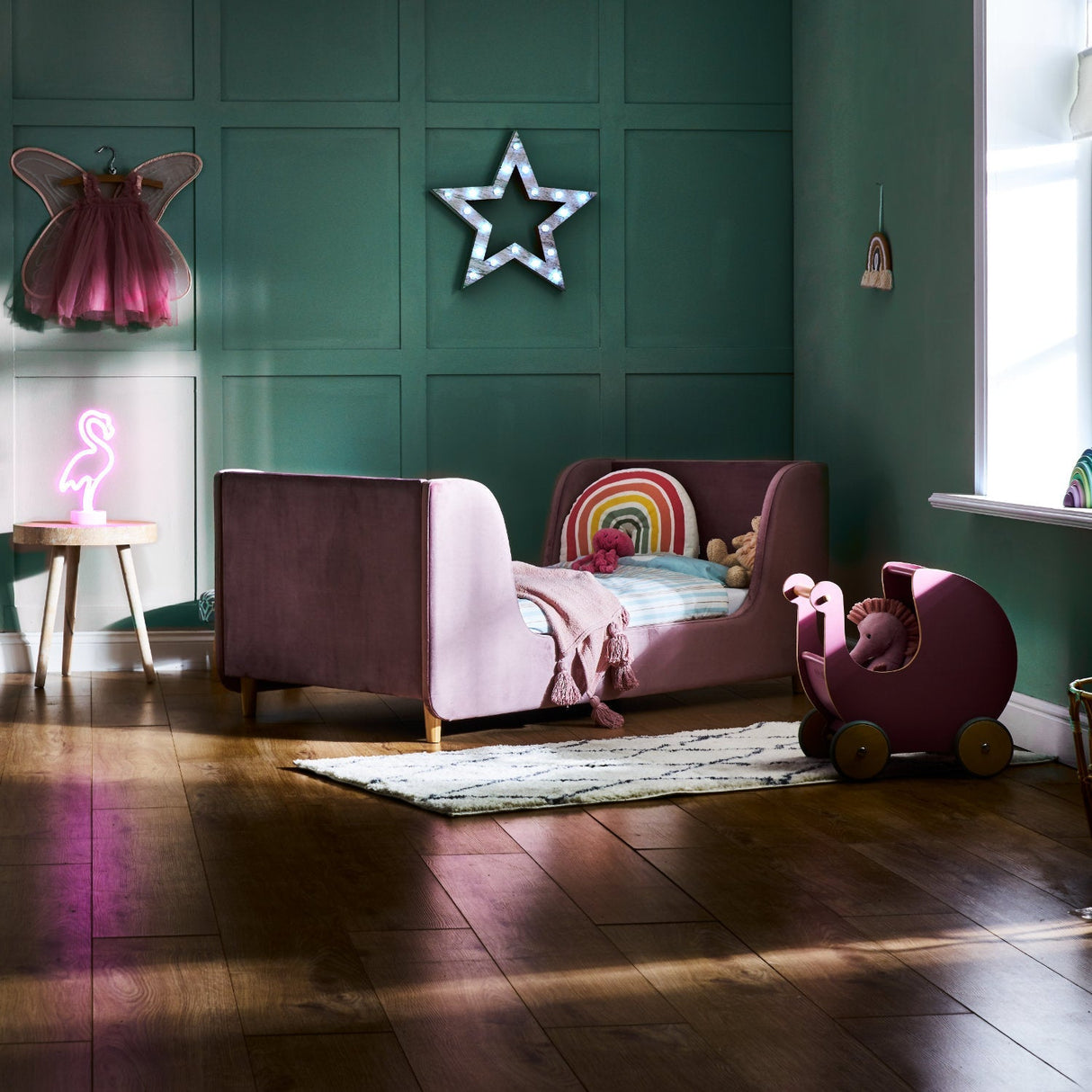Obaby Lumi Toddler Bed - Dusty Pink