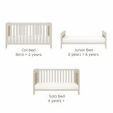Tutti Bambini Essentials Alba Mini Cot Bed - White Sand/Distressed Oak