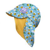 UPF 40+ Reversible Swim Hat for Babies and Toddlers in Busy Bees