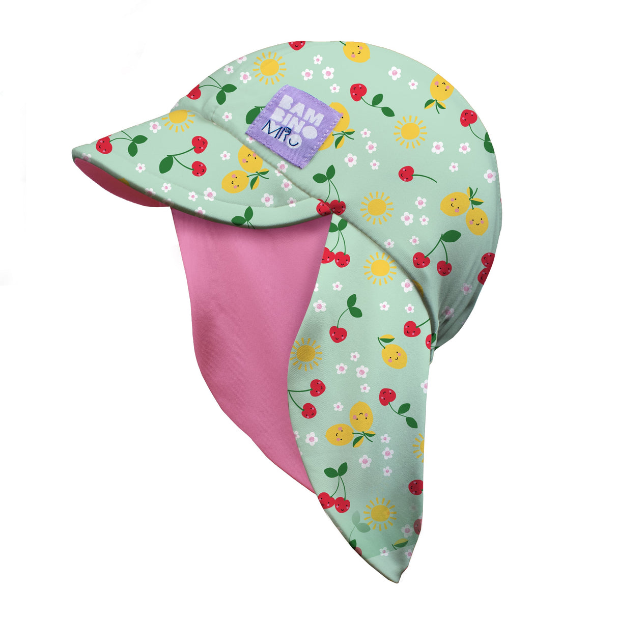 UPF 40+ Reversible Swim Hat for Babies and Toddlers in Juicy Fruit