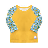 UPF 40+ Soft and Gentle Protective Swim Rash Vest in Busy Bees