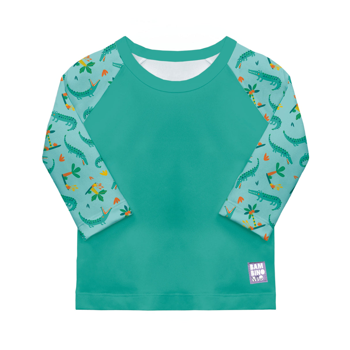 UPF 40+ Soft and Gentle Protective Swim Rash Vest in Crafty Croc